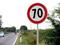 Segnale stradale - Limite 70km