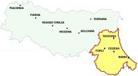 Area Vasta Romagna - Cartina